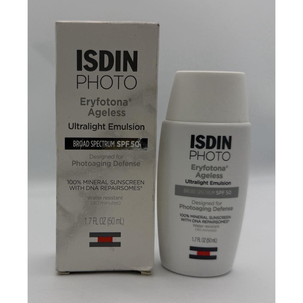 New ISDIN Eryfotona Ageless SPF 50 1.7 Fl Oz Tinted Mineral Sunscreen for Face